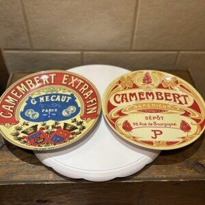 BIA Cordon Bleu CAMEMBERT Appetizer Plates 8" French Cheese , Set of 2 2003
